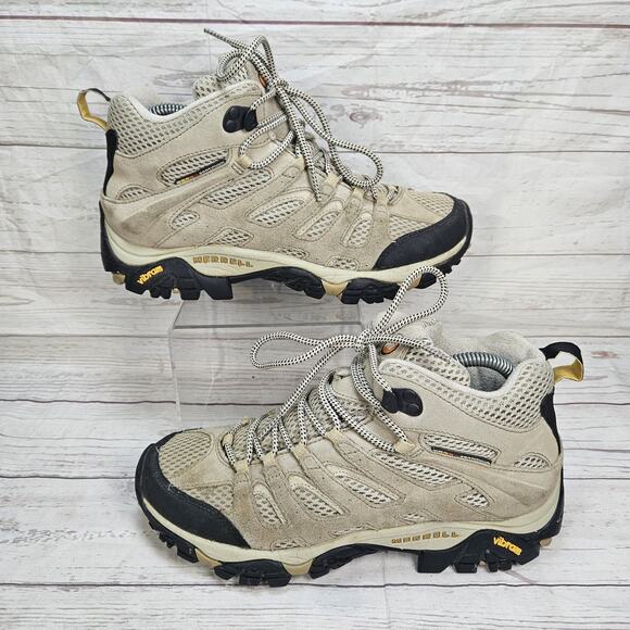 Merrell Moab 2 Vent Mid Women's Size 9 Taupe Round Toe Hiking Boots - Picture 1 of 7